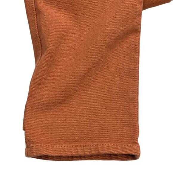 WILFRED FREE Aritzia Pant High Waisted Twill  Modern Cargo Pants Sz 00 Rust - Picture 6 of 8